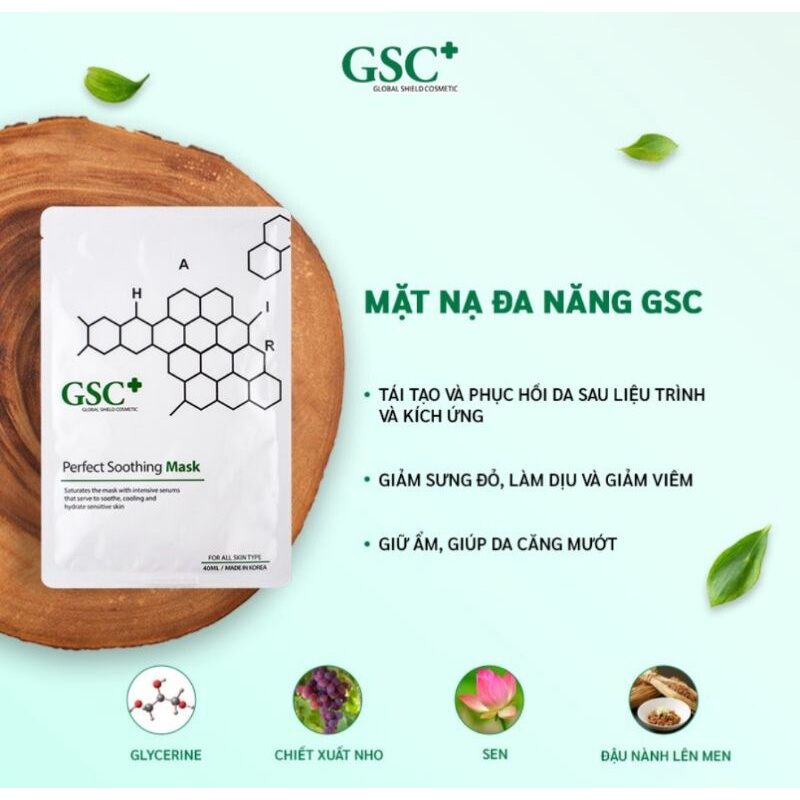 Mặt nạ giảm ưng đỏ tái tạo da GSC