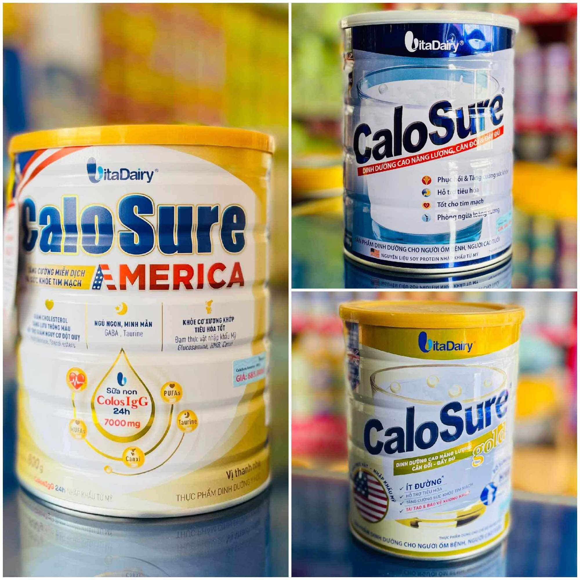 Sữa bột Calosure Gold Ít đường (900g)