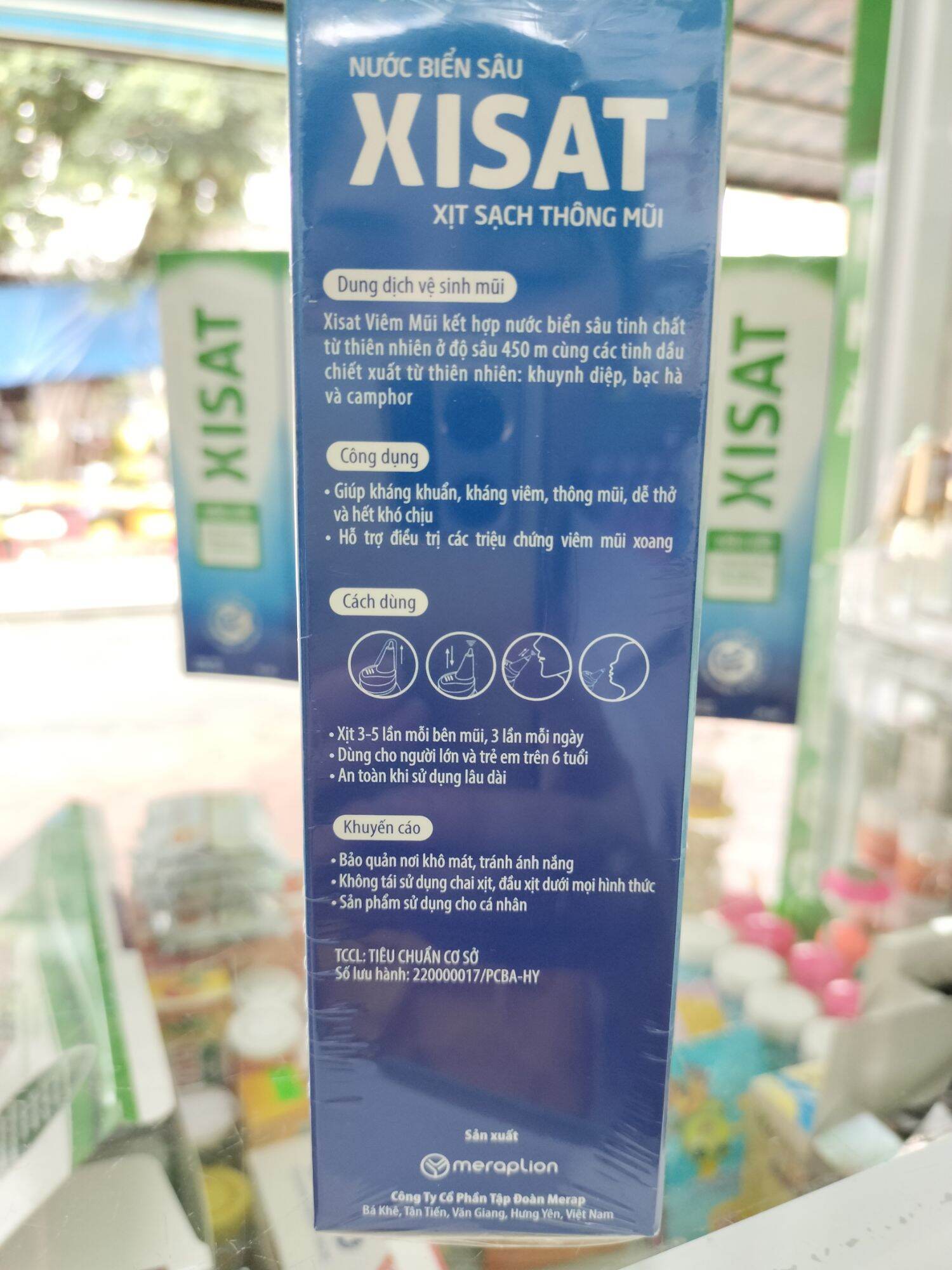 Xịt mũi XISAT viêm mũi màu xanh lá ( Chai 75 ml)
