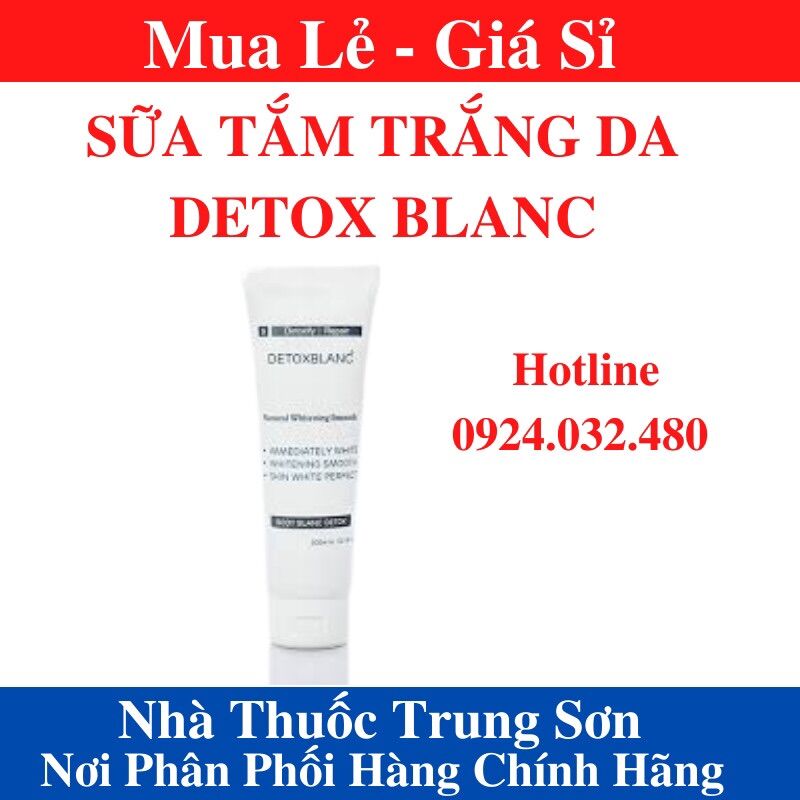 Sữa tắm thải độc than hoạt tính detox blanc - ts002