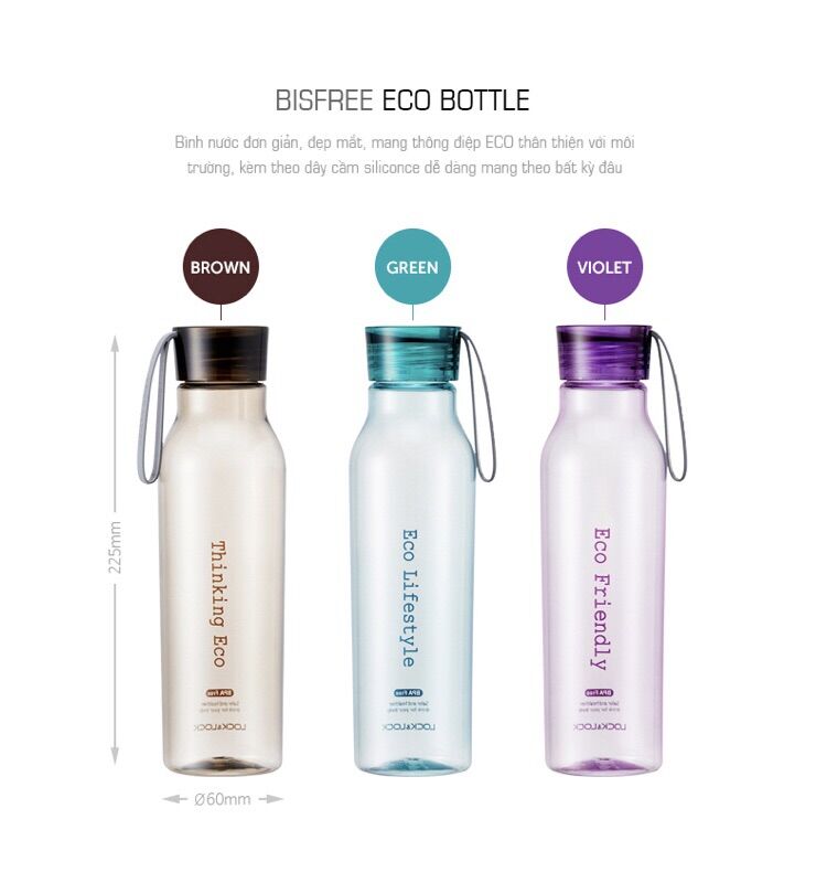 [Lock&Lock] Chính Hãng Bình đựng nước Eco Water Bottle 550ml