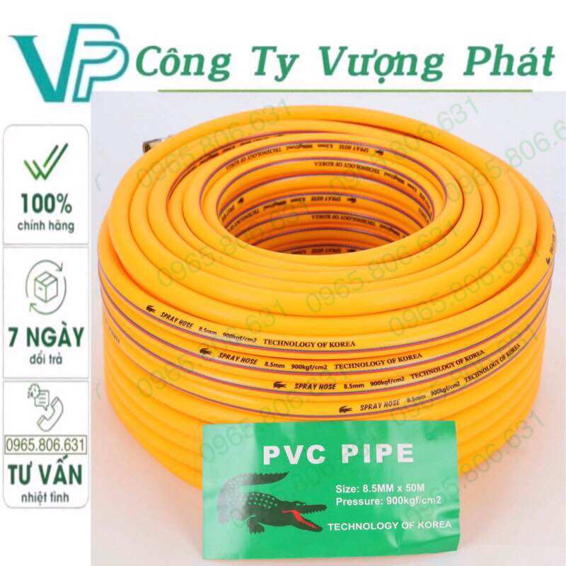 Dây rửa xe 5 lớp áp lực cao cá sấu - 8.5mm