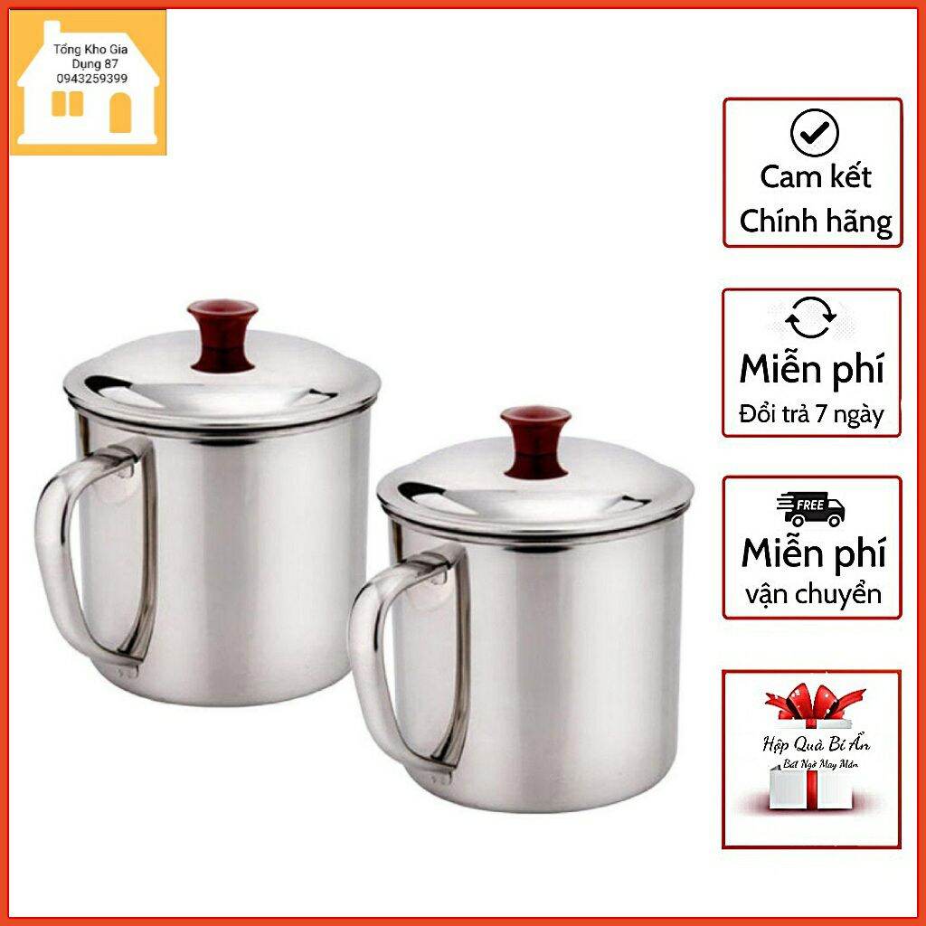 Ca-cốc inox quai có nắp đủ cỡ - Tổng Kho Gia Dụng 87
