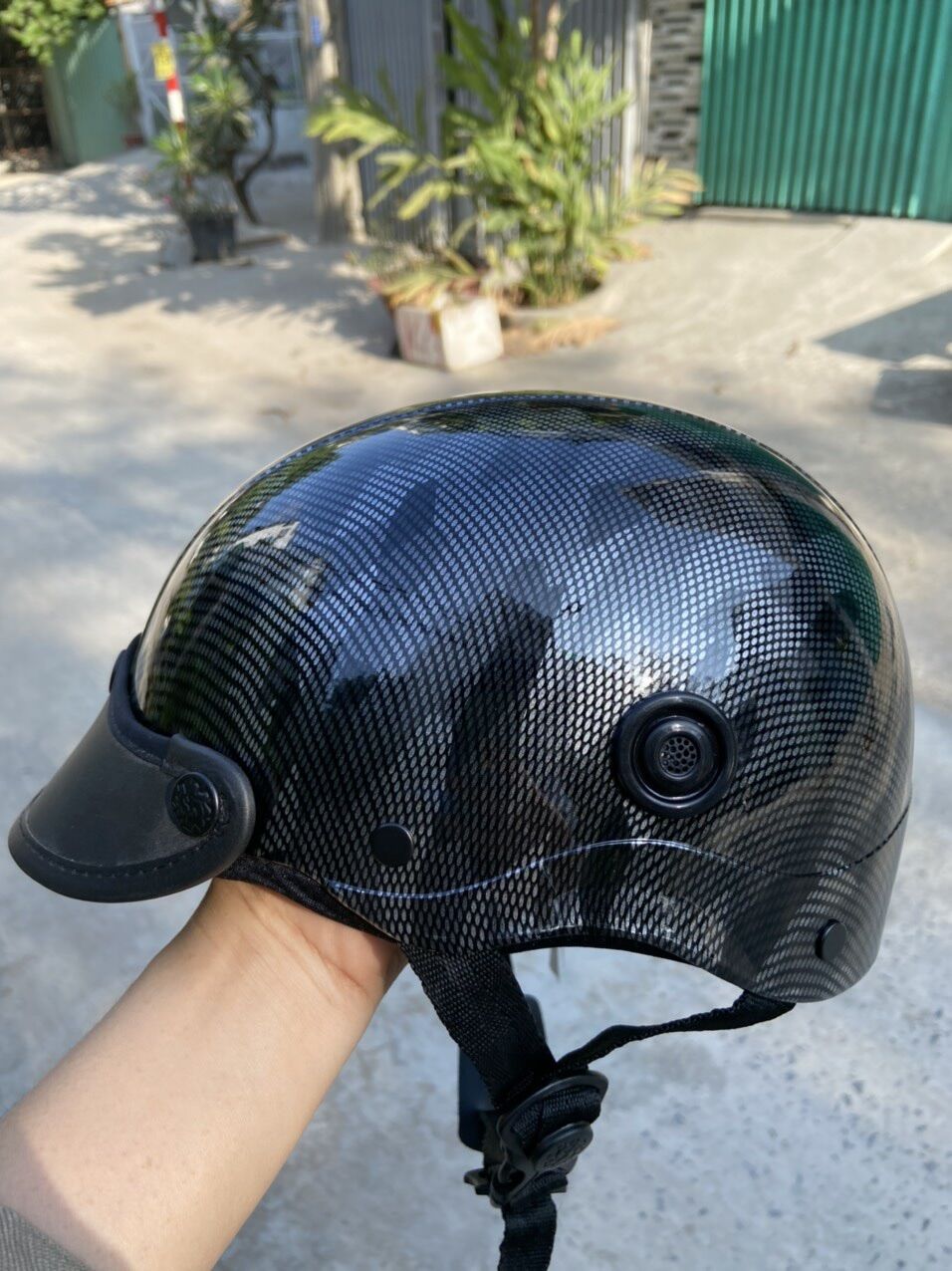 Nón nhúng carbon mẫu mới màu trắng { Hàng Sẵn }