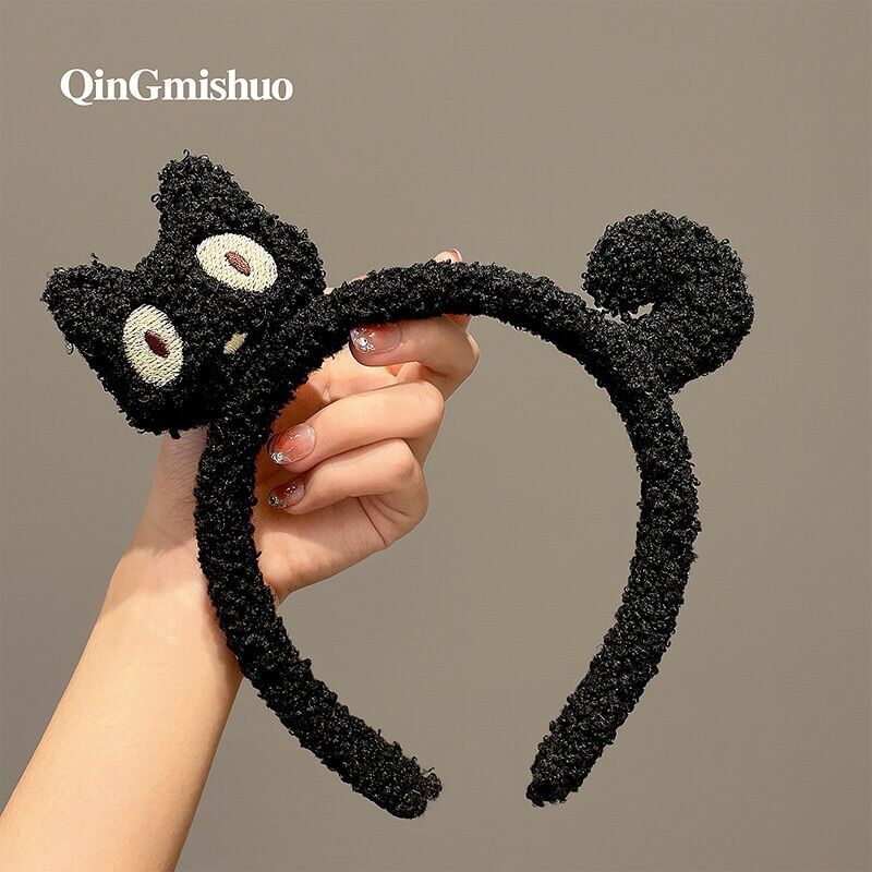 Bờm tóc cài tóc mèo đen thêu mắt vàng cute dễ thương