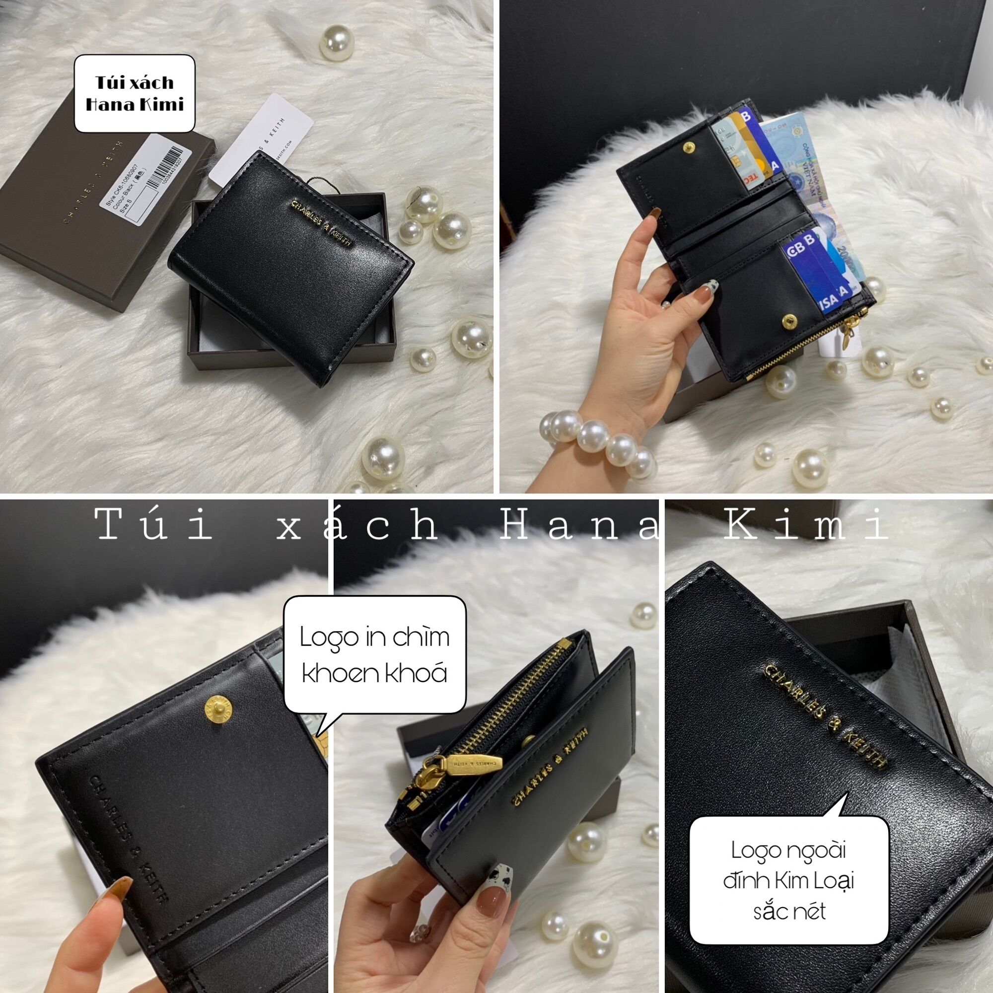 Ví bóp nữ mini gấp đôi nhỏ gọn