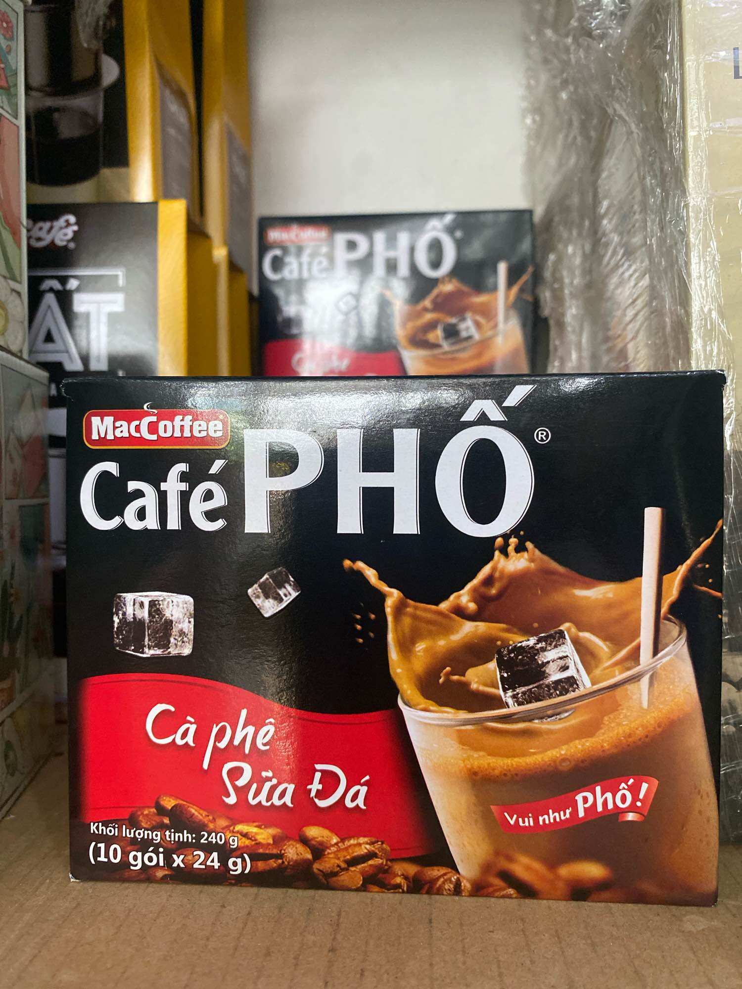 Cà phê PHỐ sữa đá hộp 10 gói*24g