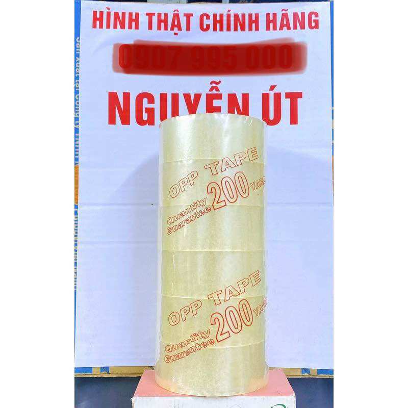 Băng keo 200 yard lốc 6 cuộn 2kg đủ