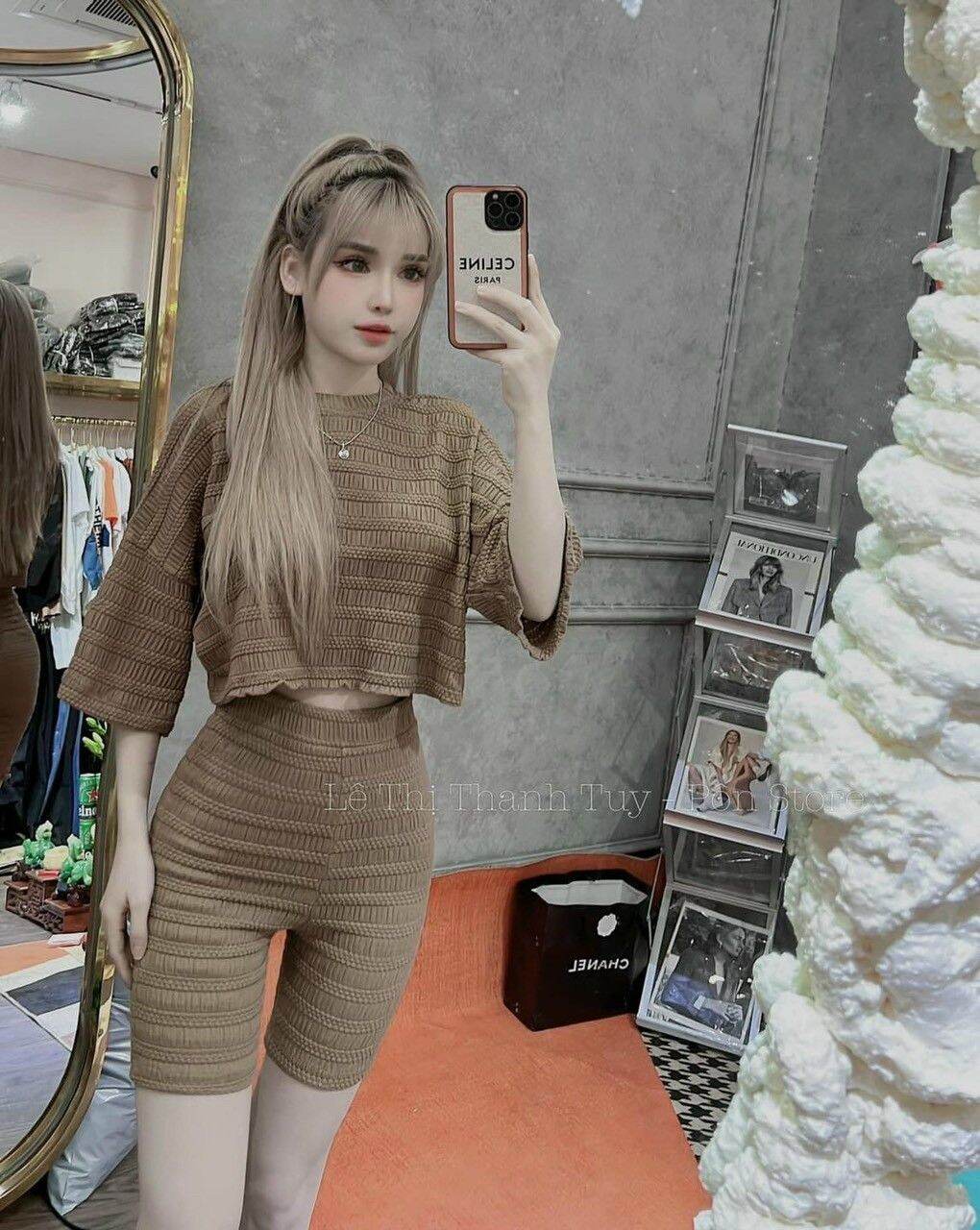 Sét ngố vải len gân mềm mịn