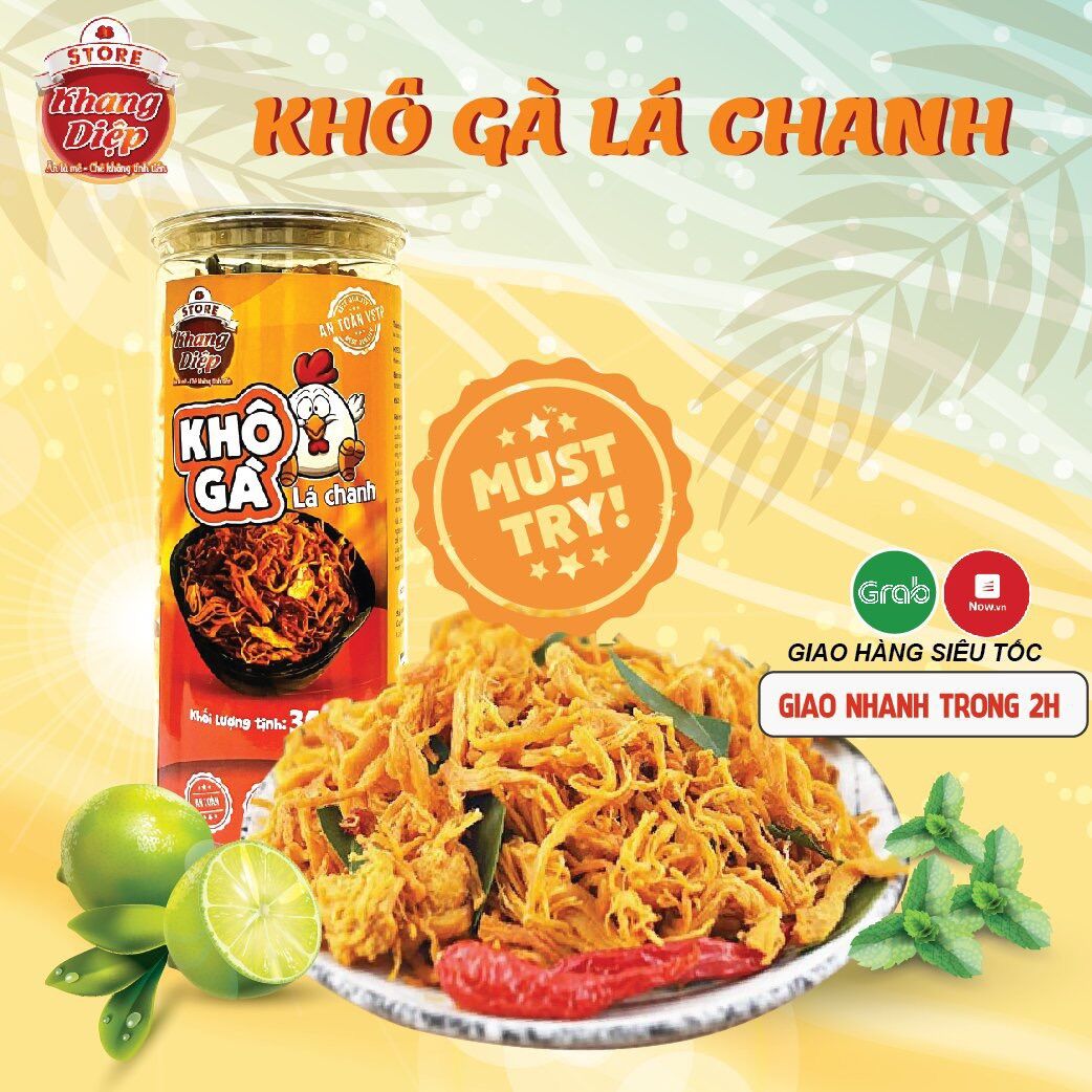 Khô gà lá chanh 300g đồ ăn vặt hà nội