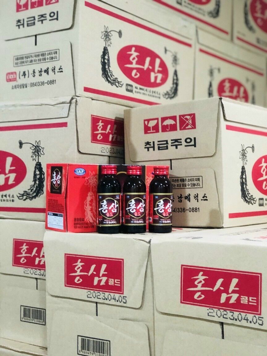 Nước hồng sâm Hàn quốc hộp 10 chai x 100ml