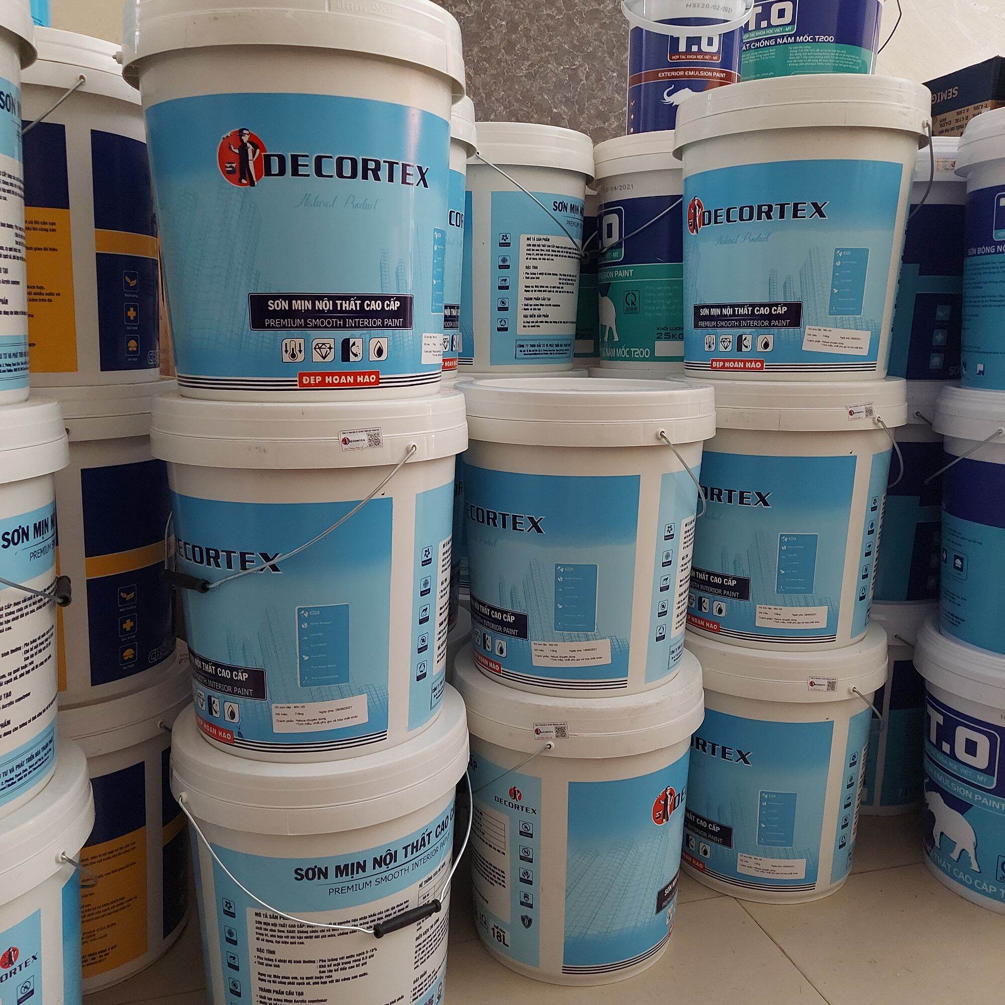 Sơn nước chống nấm mốc trong nhà DECORTEX 18L,4L