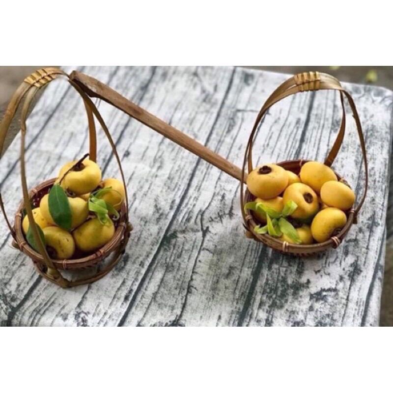 [PHỤ KIỆN TRANG TRÍ] [Phụ Kiện Chụp Ảnh] quang gánh tre mini để bàn gồm 2 thúng 2 quang 1 gánh