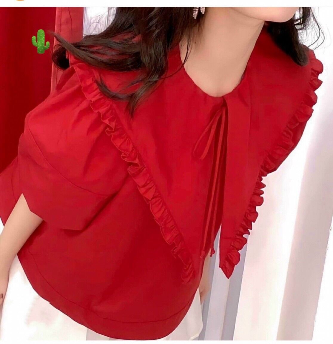 Áo babydoll bèo áo kiểu from dưới 50kg