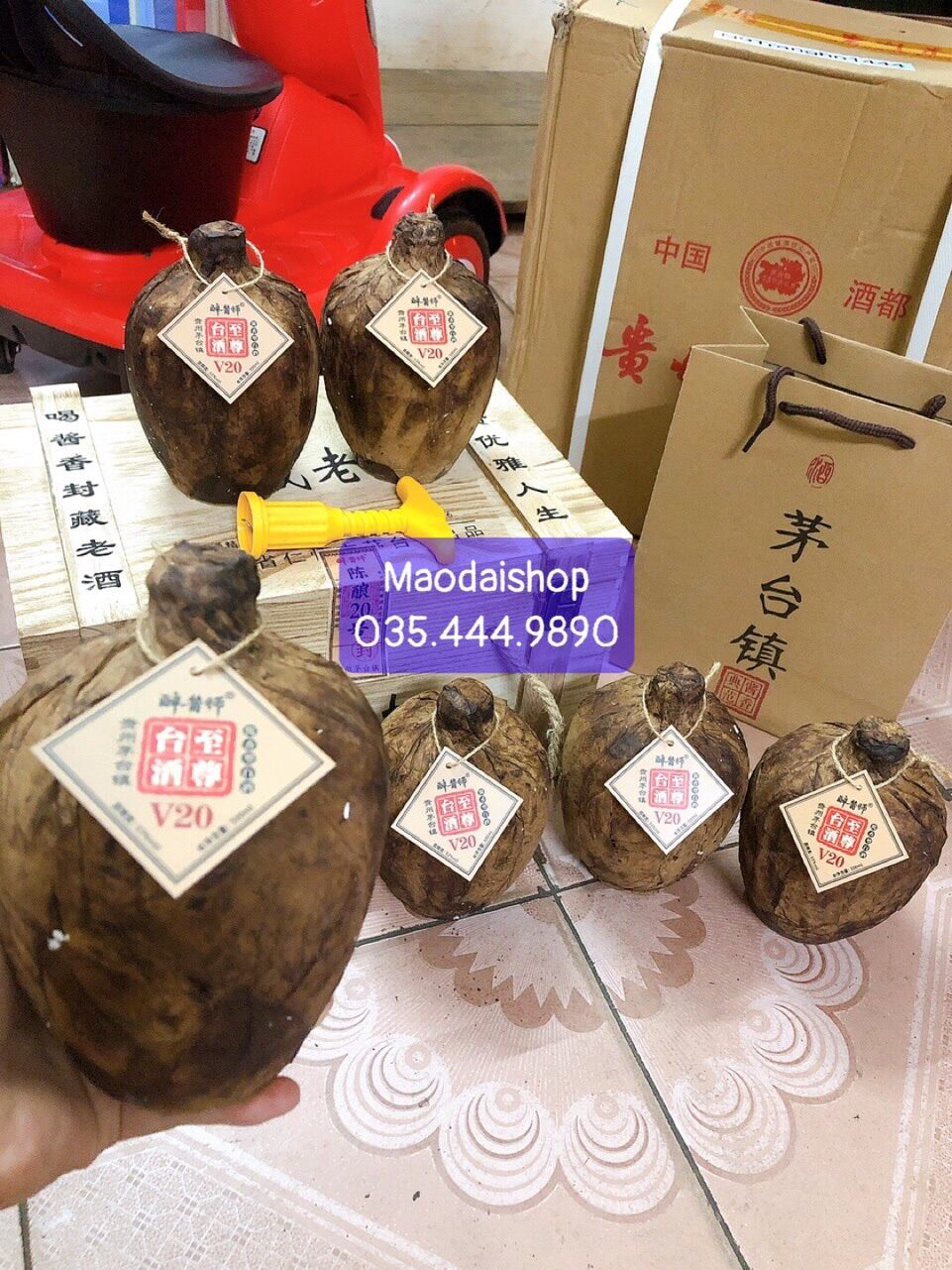 Lẻ 1 vò mao đài hạ thổ 20 năm chính gốc Quý Châu thơm ngon thượng hạng - hàng cao cấp
