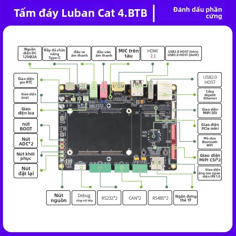 YEHUO | BTB Interface AI Motherboard Commercial Grade Giá 2,757,000 Đồng*Miễn phí vận chuyển
