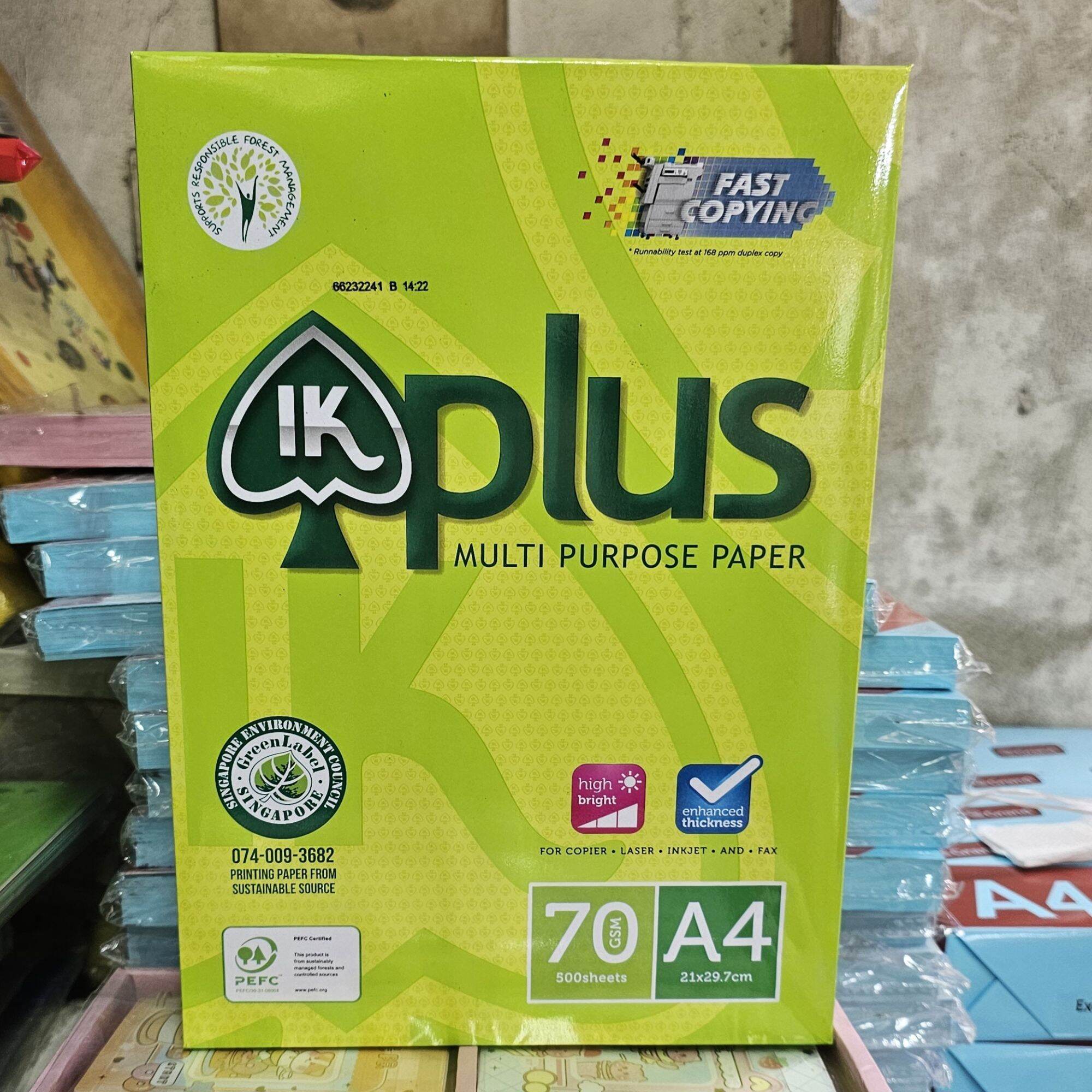 Giấy in A4 IK plus định lượng 70gsm (1 ram)
