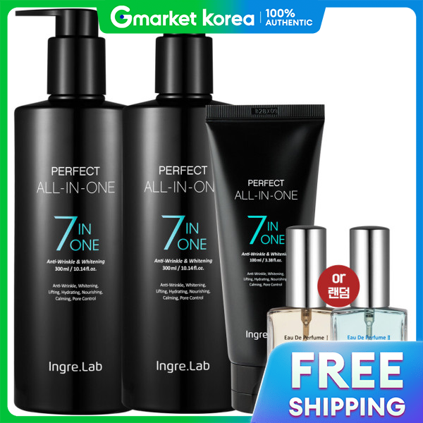 Ingri Lab Perfect All-In-One 4-Piece Set (2 X 300ml Main Products + 1 X 100ml Travel + 1 Perfume) Men's Skincare Essence Giá 748,600 Đồng*Miễn phí vận chuyển