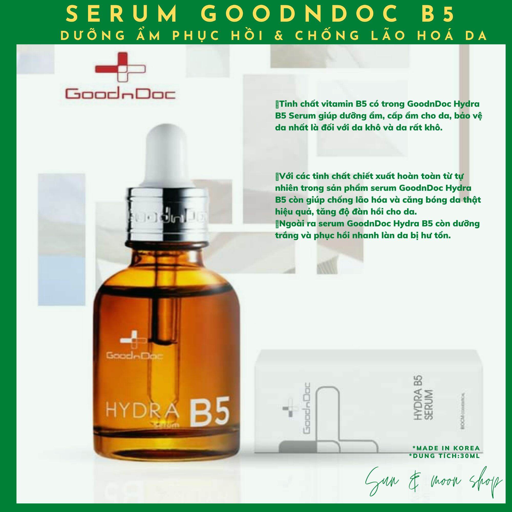 Serum B5 Goodndoc 30Ml Phục Hồi Tái Tạo Da Dưỡng Ẩm Chuyên Sâu