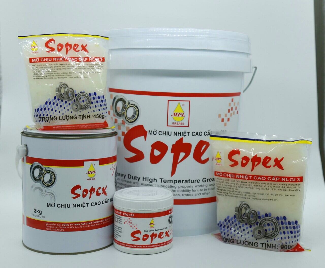 mỡ chịu nhiệt sopex lon 400 gr