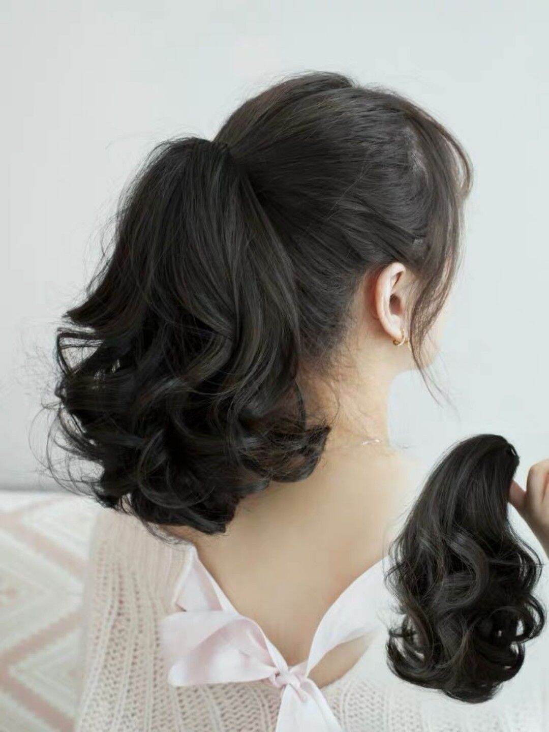Tóc ngoặm xoăn ngắn 25cm