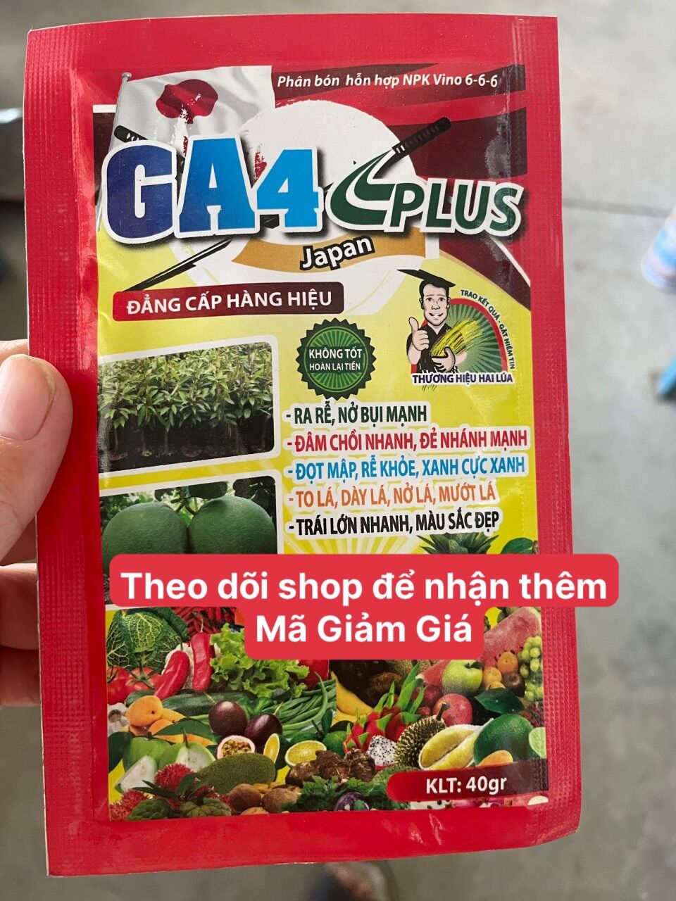Phân bón GA4 PLUS Nhật Bản kích rễ, bung chồi, mập thân, nở ngọn, xanh cây