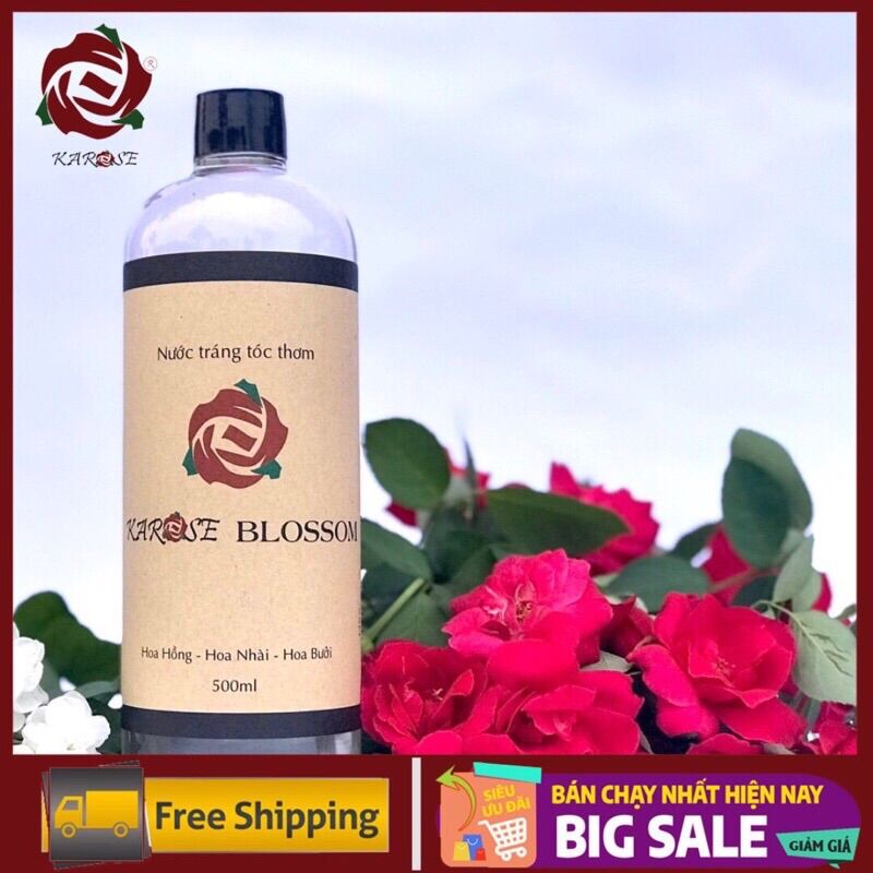 Nước tráng tóc thơm karose blossom 500ml làm mềm tóc, thơm tóc, hỗ trợ giảm rụng tóc
