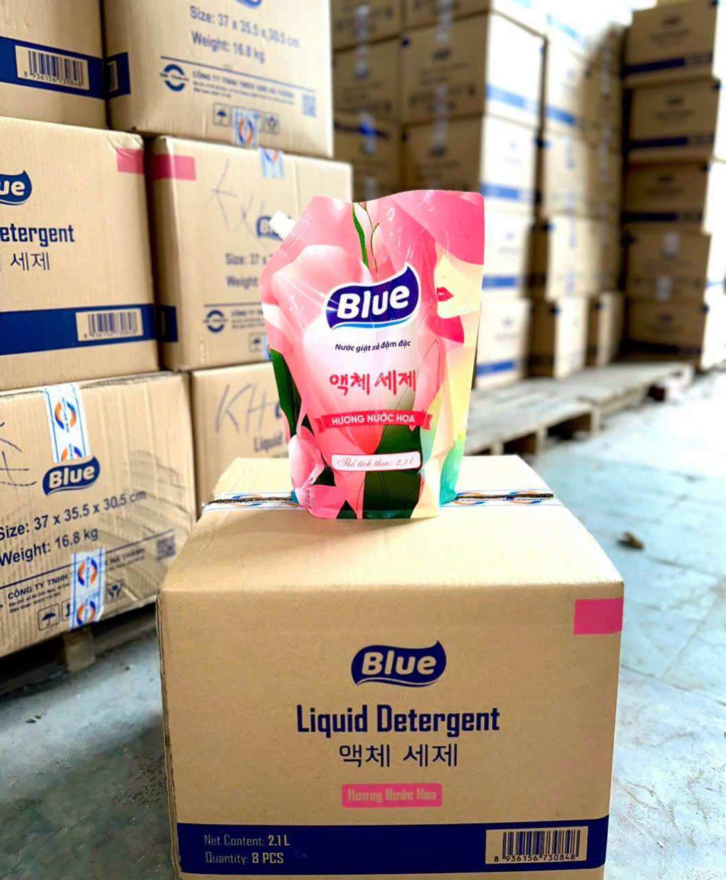 (Giao hàng 2h)Nước giặt xả Blue công nghệ Hàn Quốc 2.1L