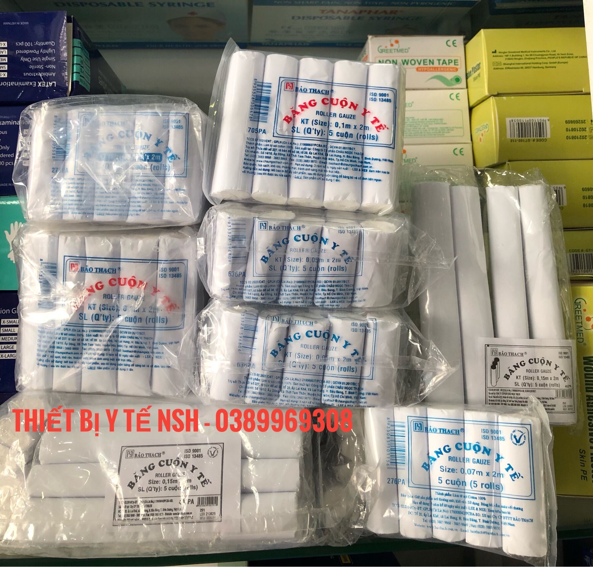 ❤️ lẻ 01 cuộn băng cuộn y tế bảo thạch bông băng gạc cuộn bảo thạch ✅ băng gạc cuộn y tế bảo thạch đủ size