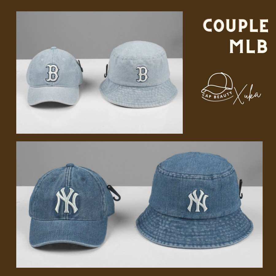 Mũ nón cặp jean / nón MLP Jean logo 3D phong cách thời trang Hàn Quốc chuản hãng VNXk