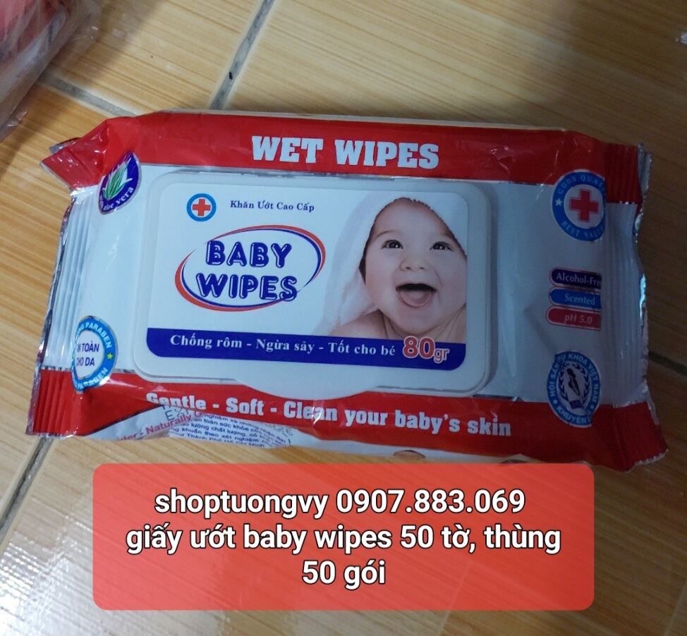 xả hàng khăn ướt baby wipes khăn ướt bỏ túi tiện lợi các loại Không Mùi đã