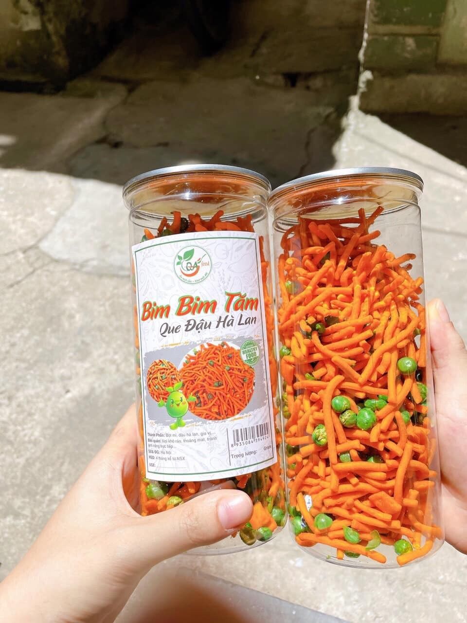 Bim Bim que đậu Hà Lan Hũ Pet 350g