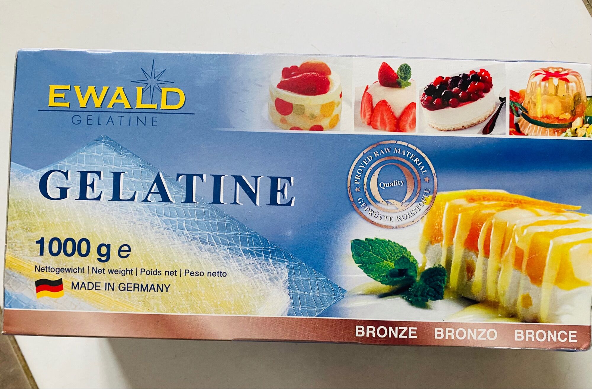 Gelatin lá Ewald của Đức (1 lá)