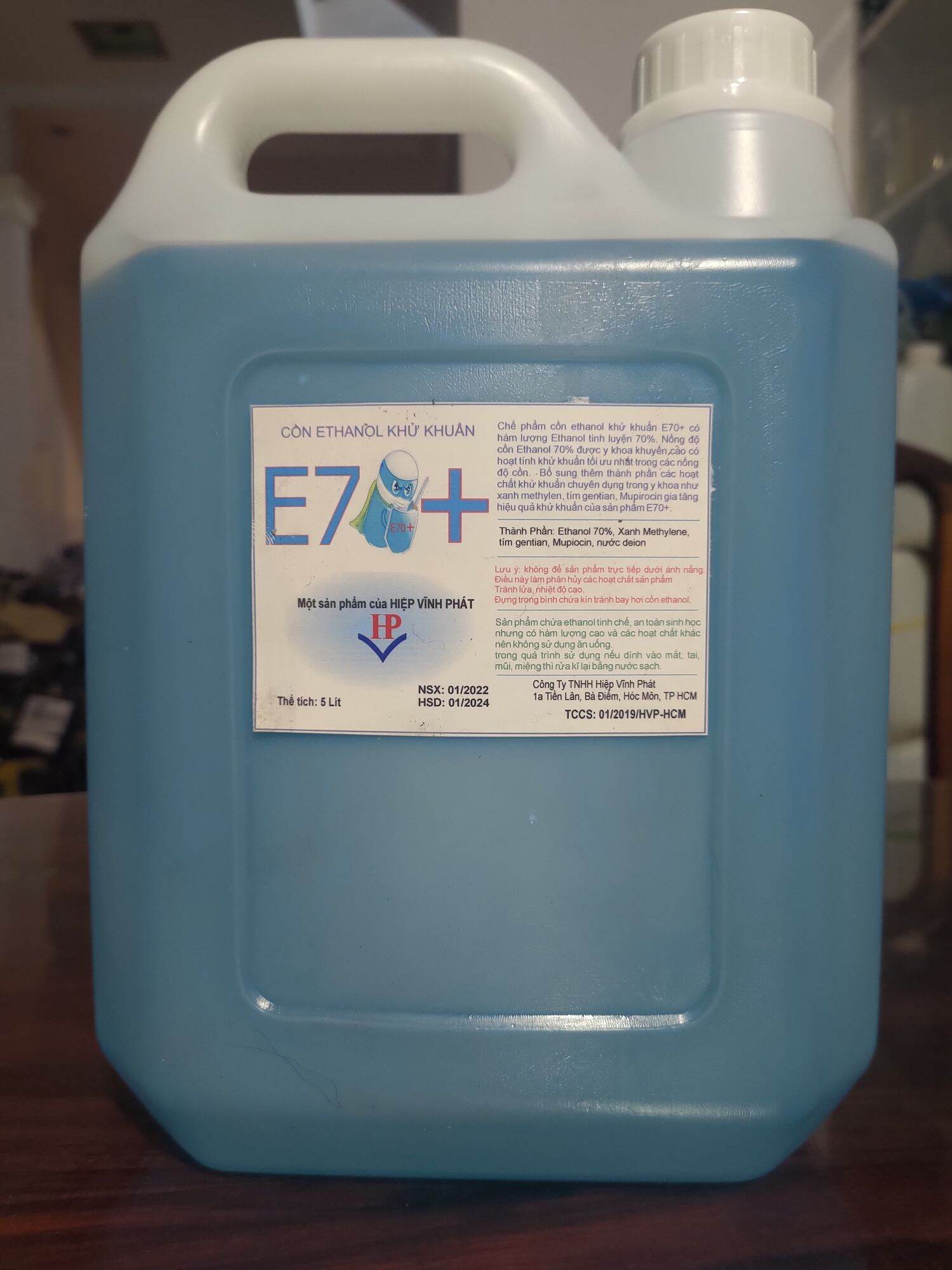 Dung dịch vệ sinh khử khuẩn cồn ethanol 70 - cal 5lit