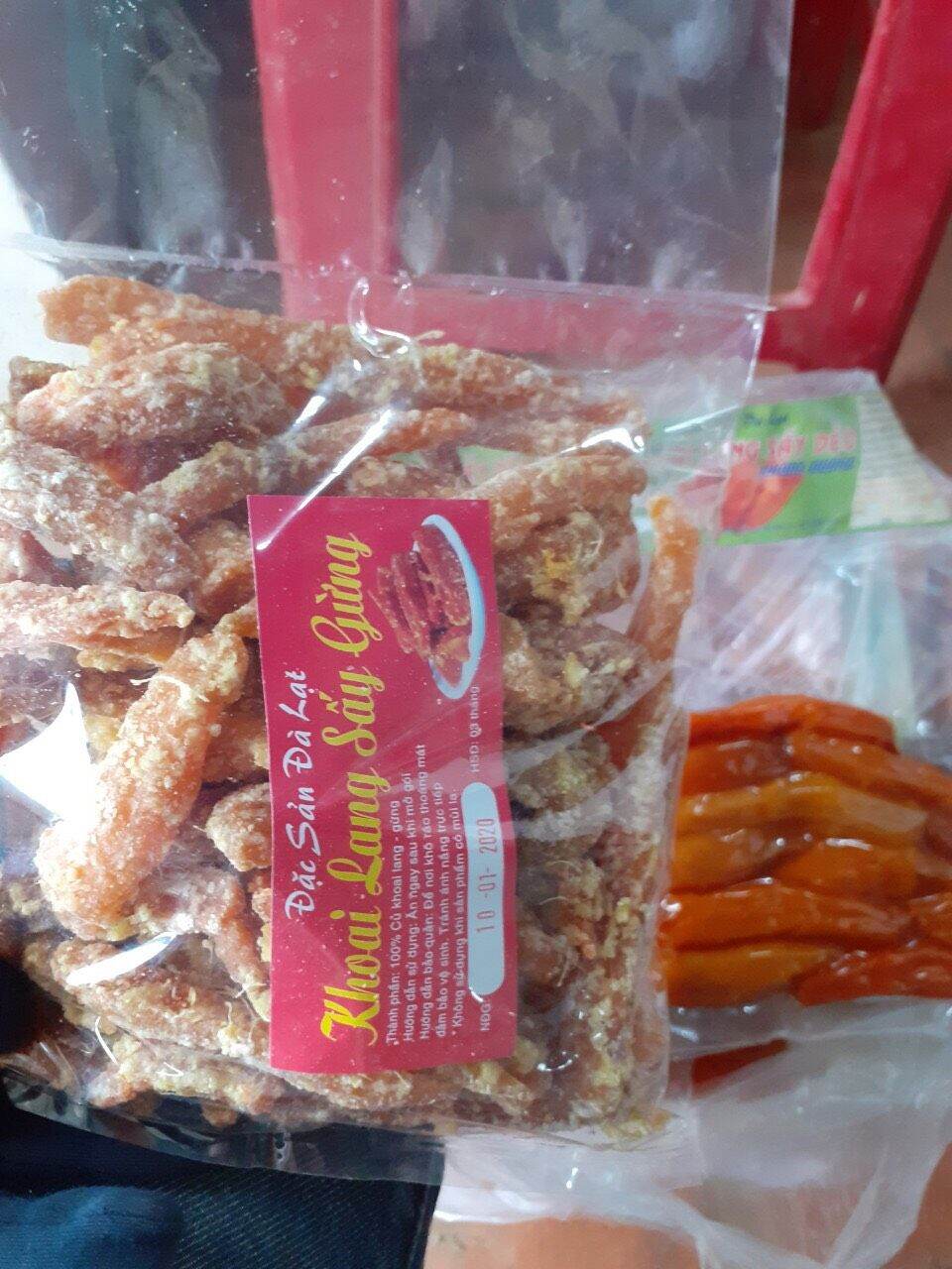 [HCM]Gói 250 Gram khoai lang mật sấy gừng Đà Lạt