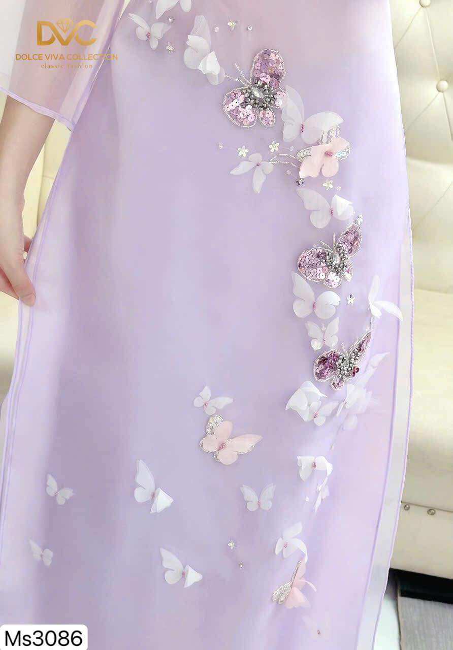 Áo dài cách tân nữ đính kết đá cao cấp - A24