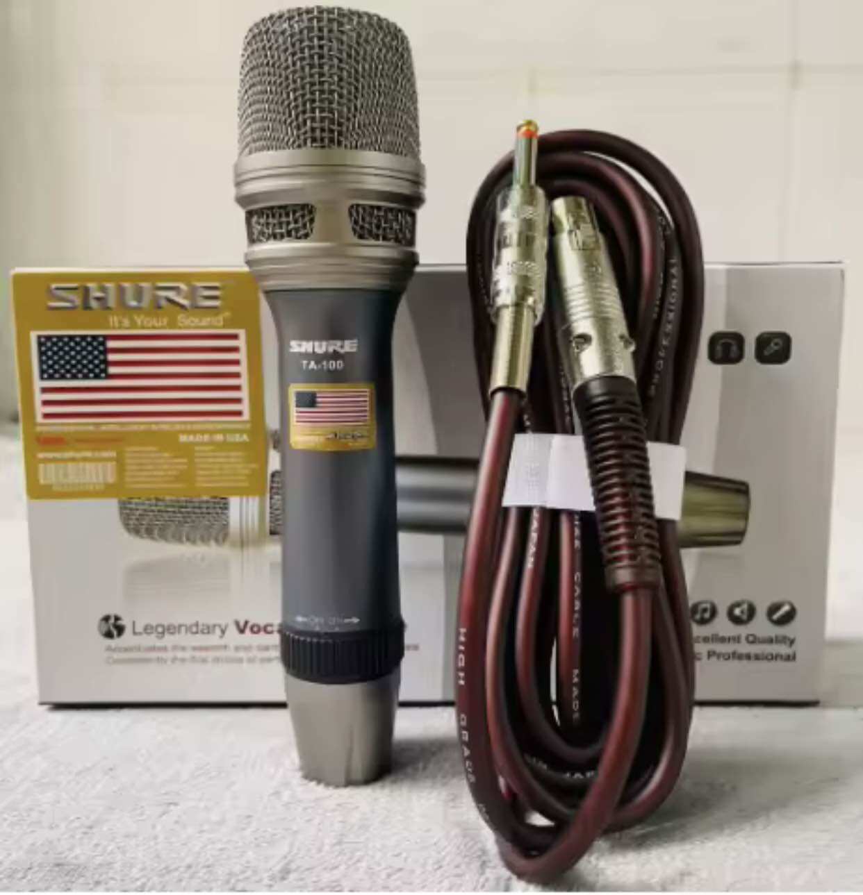 Micro hát karaoke có dây cao cấp shure TA 100/ TA300