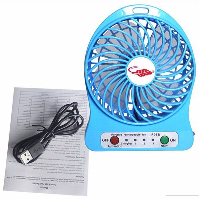 Quạt sạc tích điện mini 3 cấp độ gió