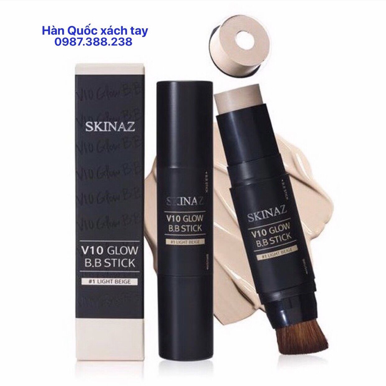 Kem nền che khuyết điểm cao cấp BB Stick V10 Glow nội địa Hàn - Tông sáng
