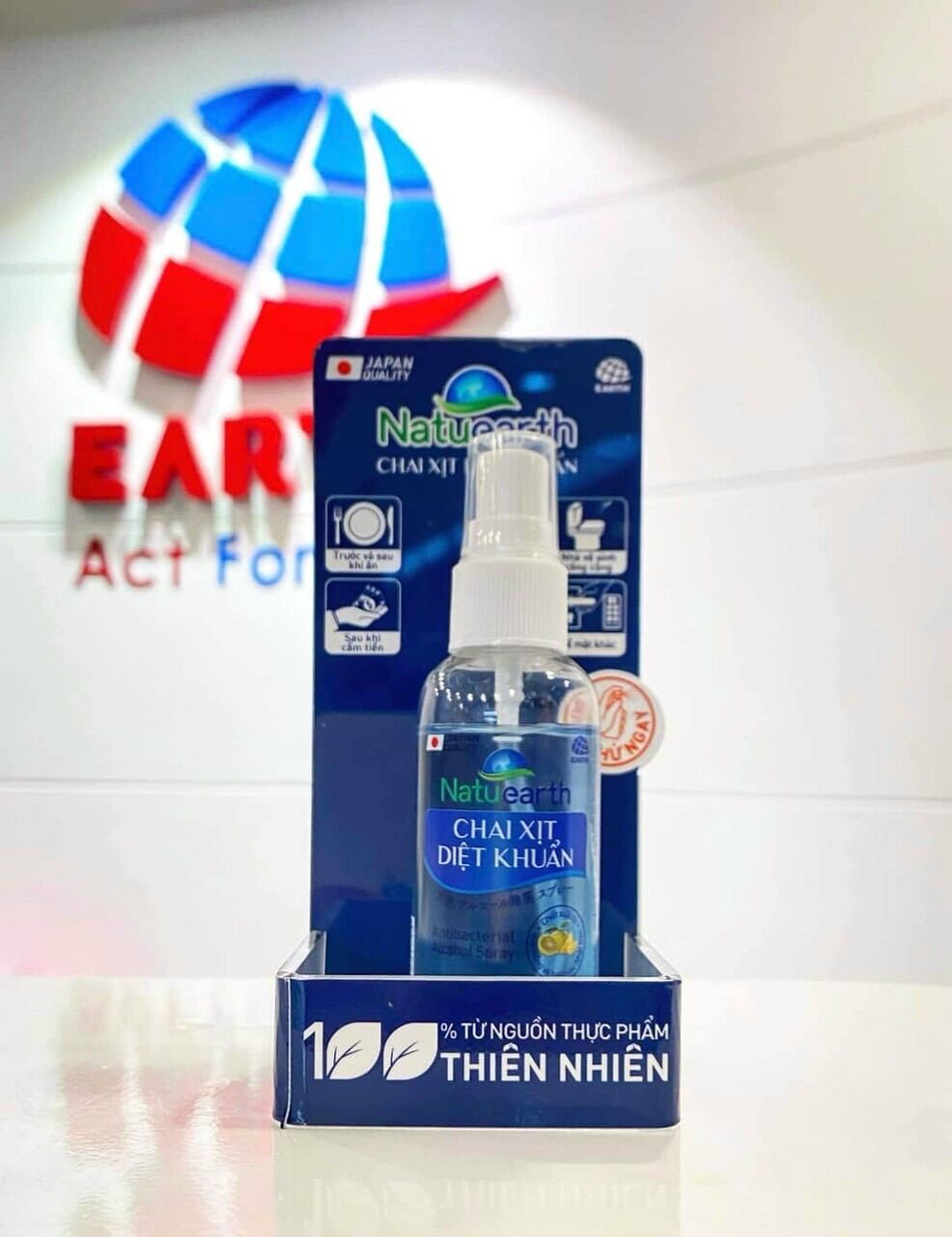 Xịt Diệt Khuẩn NatuEarth 60ml