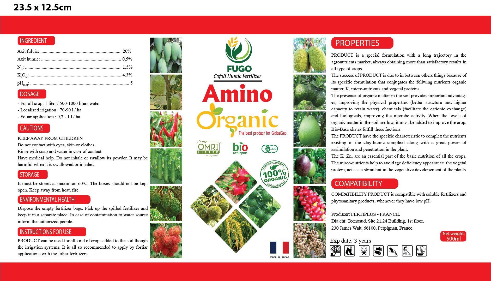 Amino ogranic – kích rễ, bung chồi, vọt đọt, mướt lá, xanh bóng, dầy lá