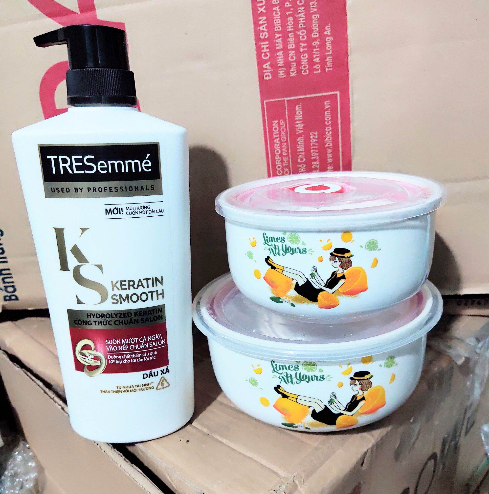 [Hcm](Tặng Bộ Thố) Dầu Xả Tóc Tresemme Keratin Smooth Chai 620G