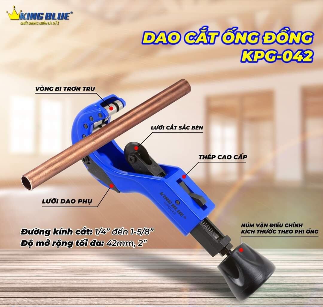 Dao cắt ống đồng ống sắt King Blue phi 6.35mm - 42mm