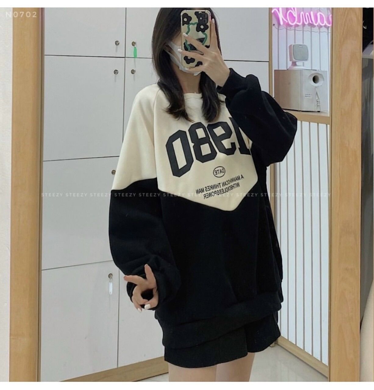 Áo khoác sweater form rộng chất nỉ ngoại cao cấp,Áo khoác sweater nam nữ phong cách Ulzzang 1980