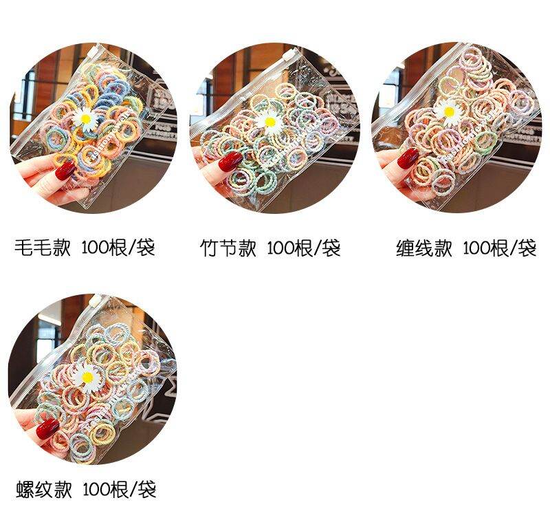 Sét 100 chun buộc tóc cho bé yêu ( giao ngẫu nhiên )