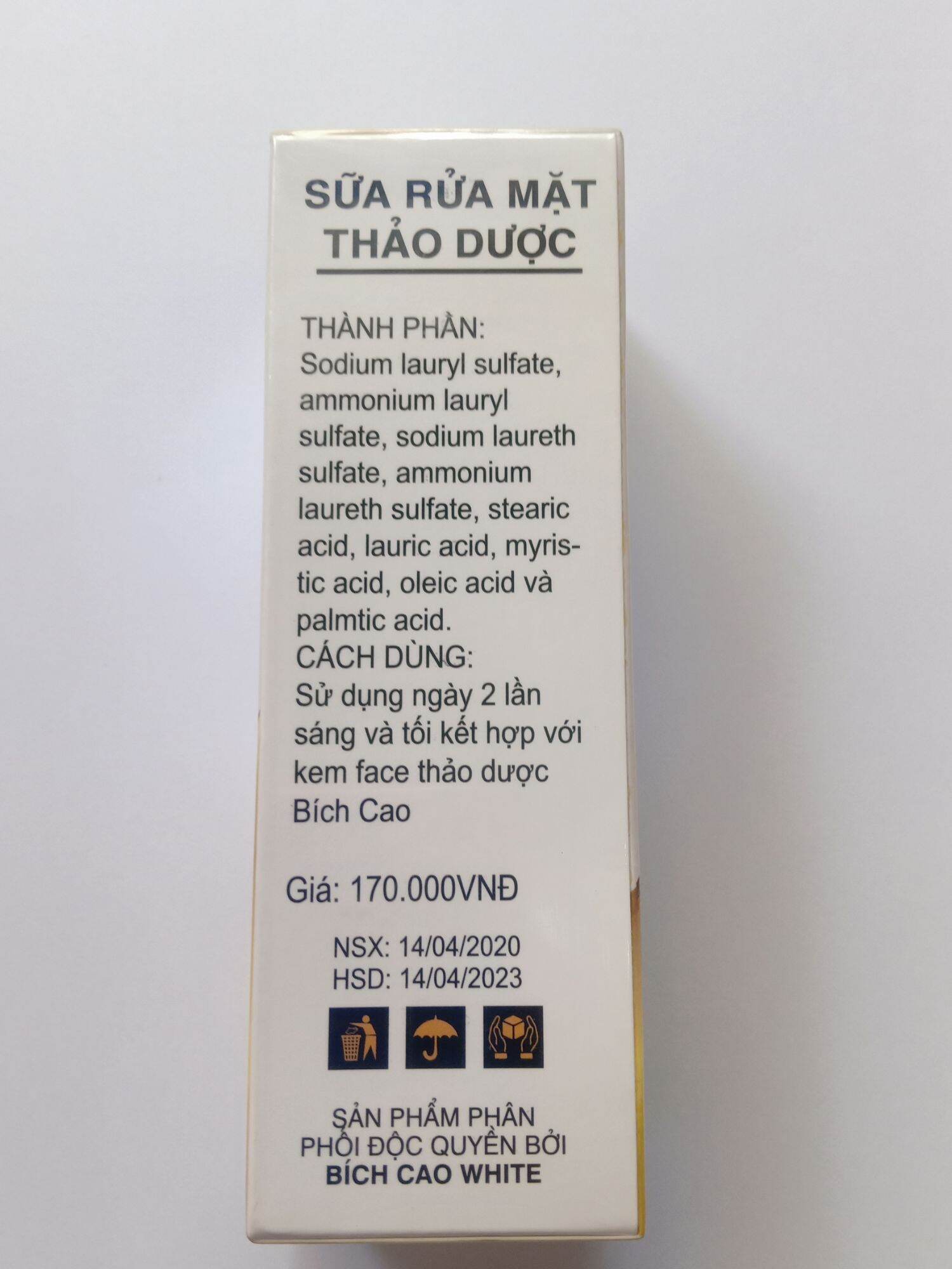 Sữa rửa mặt Bích Cao White