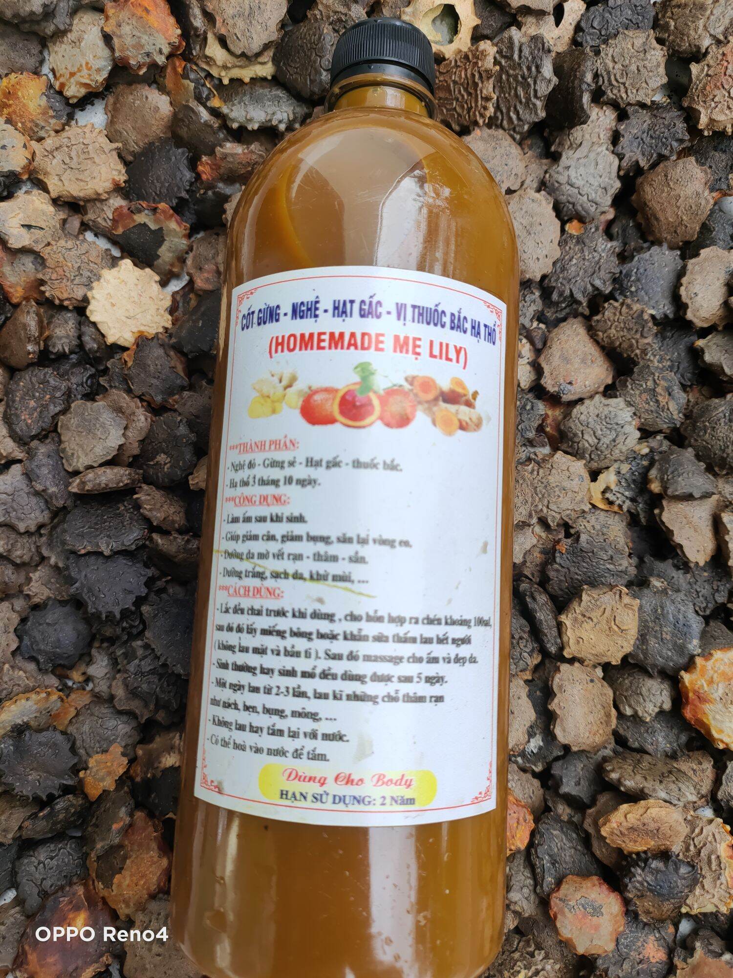 Nước cốt nghệ gừng hạt gấc hạ thổ đậm đặc 1 lít