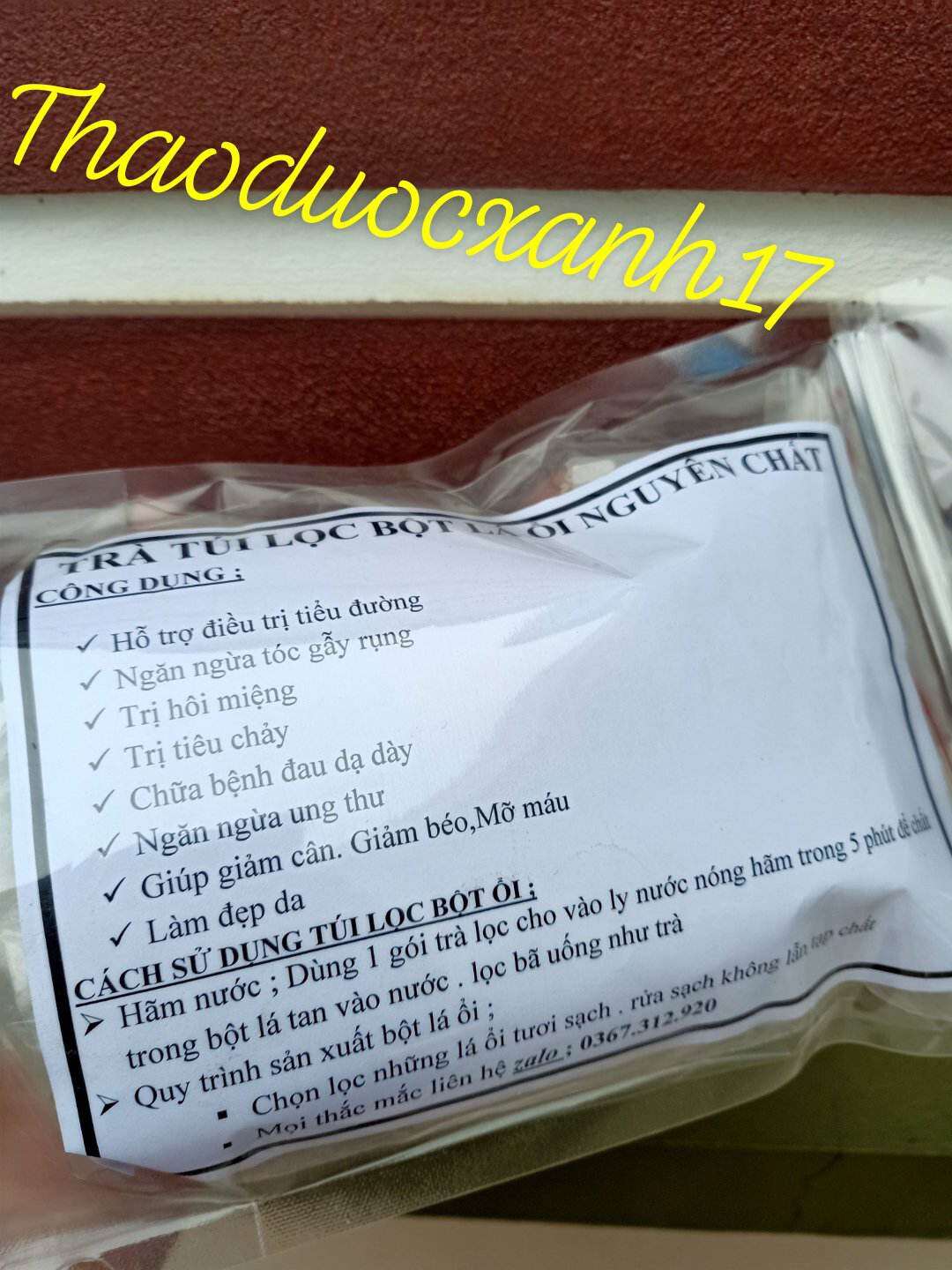 Bột Ổi  nguyên chất (30 túi lọc)  dùng thử