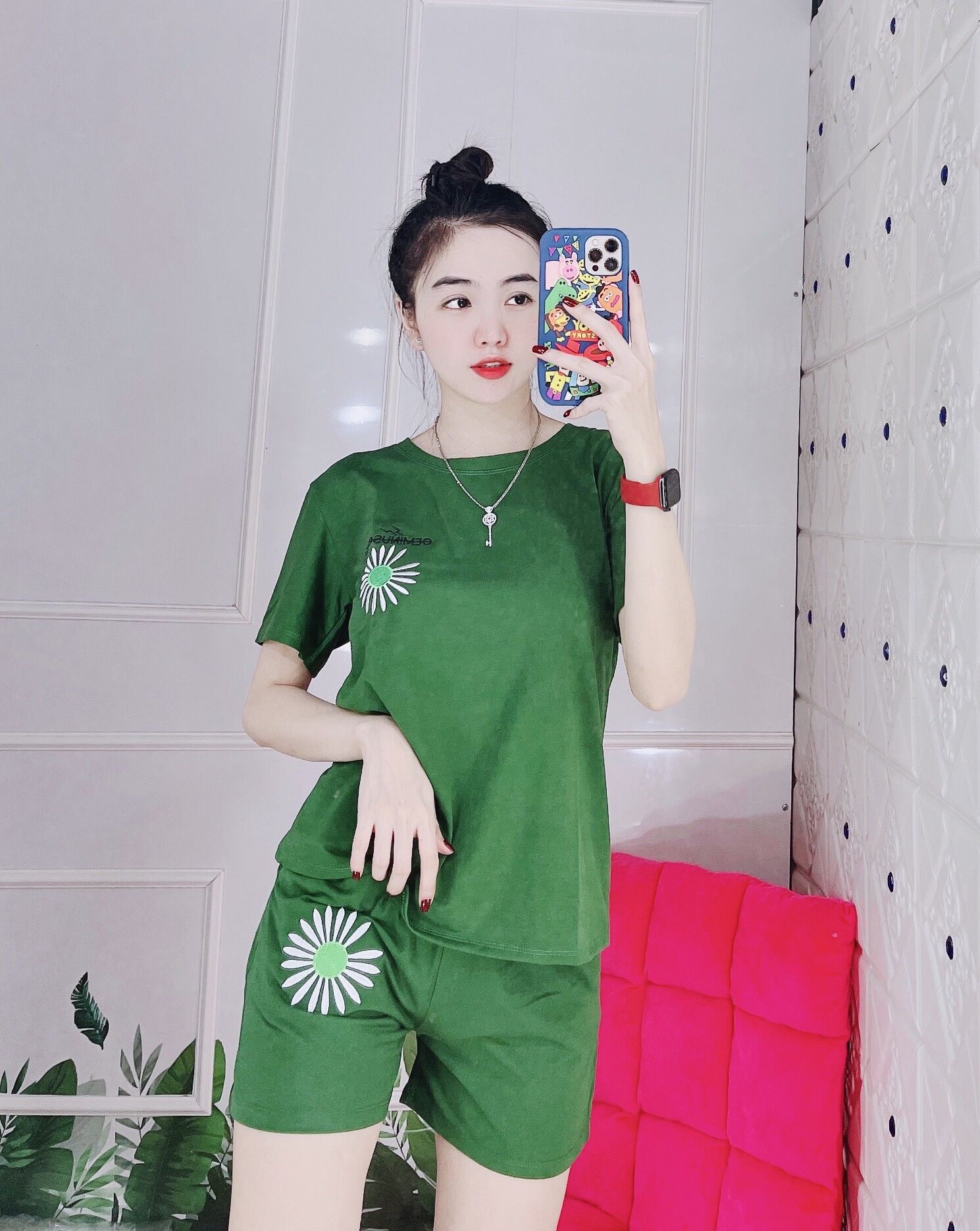 Đồ bộ mặc nhà, set bộ thun đùi, set bộ đùi chất cotton co giản mặc nhà dễ thương form rộng thoải mái bigsize tới 85kg