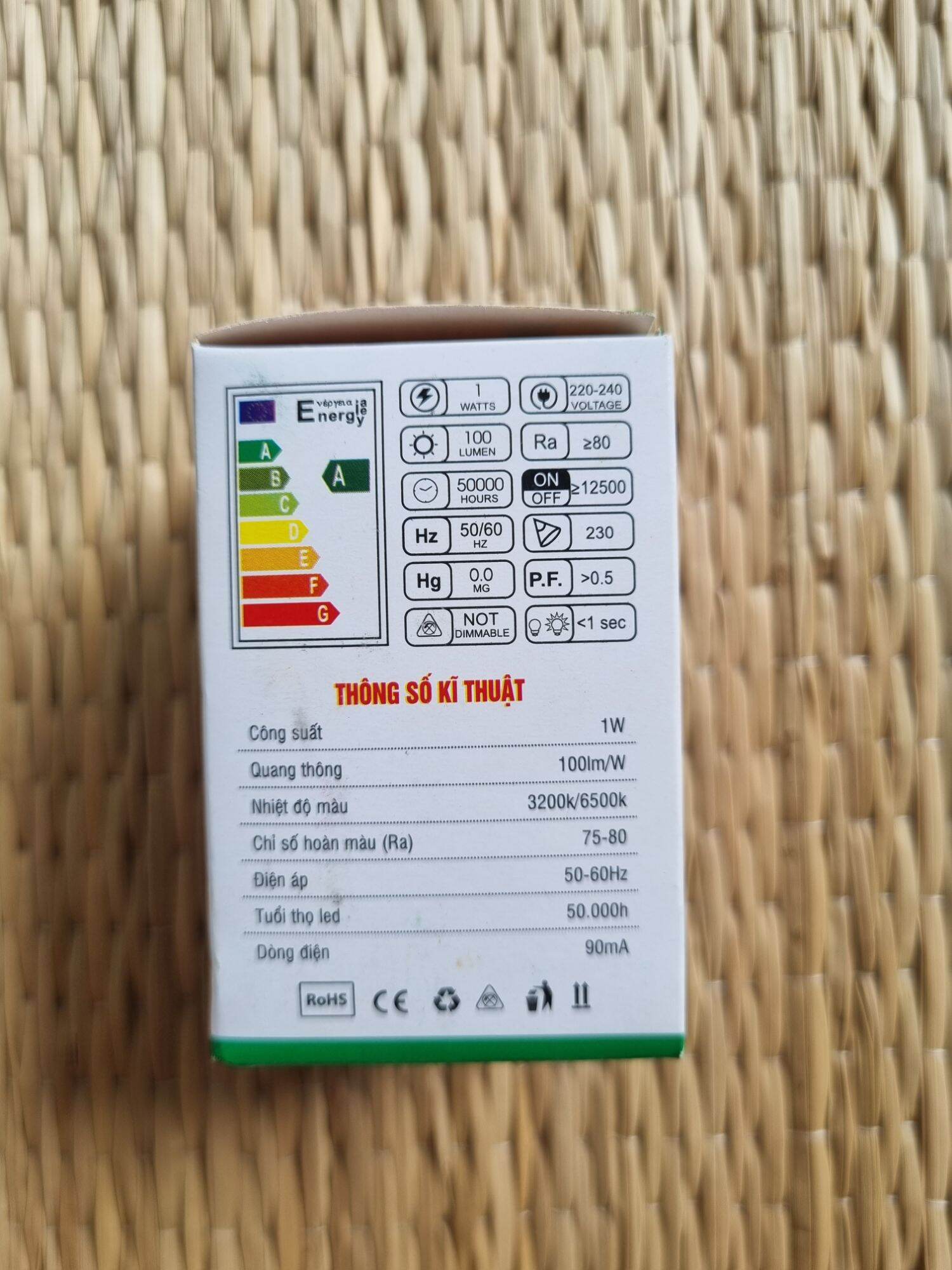 Bóng đèn LED bulb chanh tròn màu trang trí SANOMAX 1W E27 (Bảo hành chính hãng)